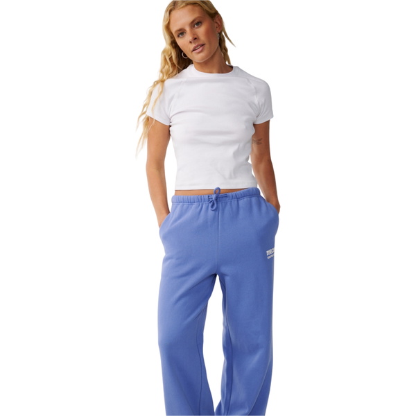 2026 Rip Curl Womens Surf Puff Wide Leg Trackpant 06OWPA - Mid Blue